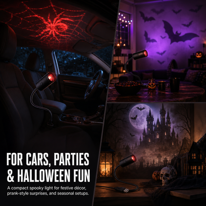 Plug-and-Play HD Halloween Horror Projector