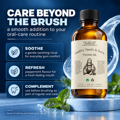 Natural All-In-One Oil Pulling Rinse for Oral Care