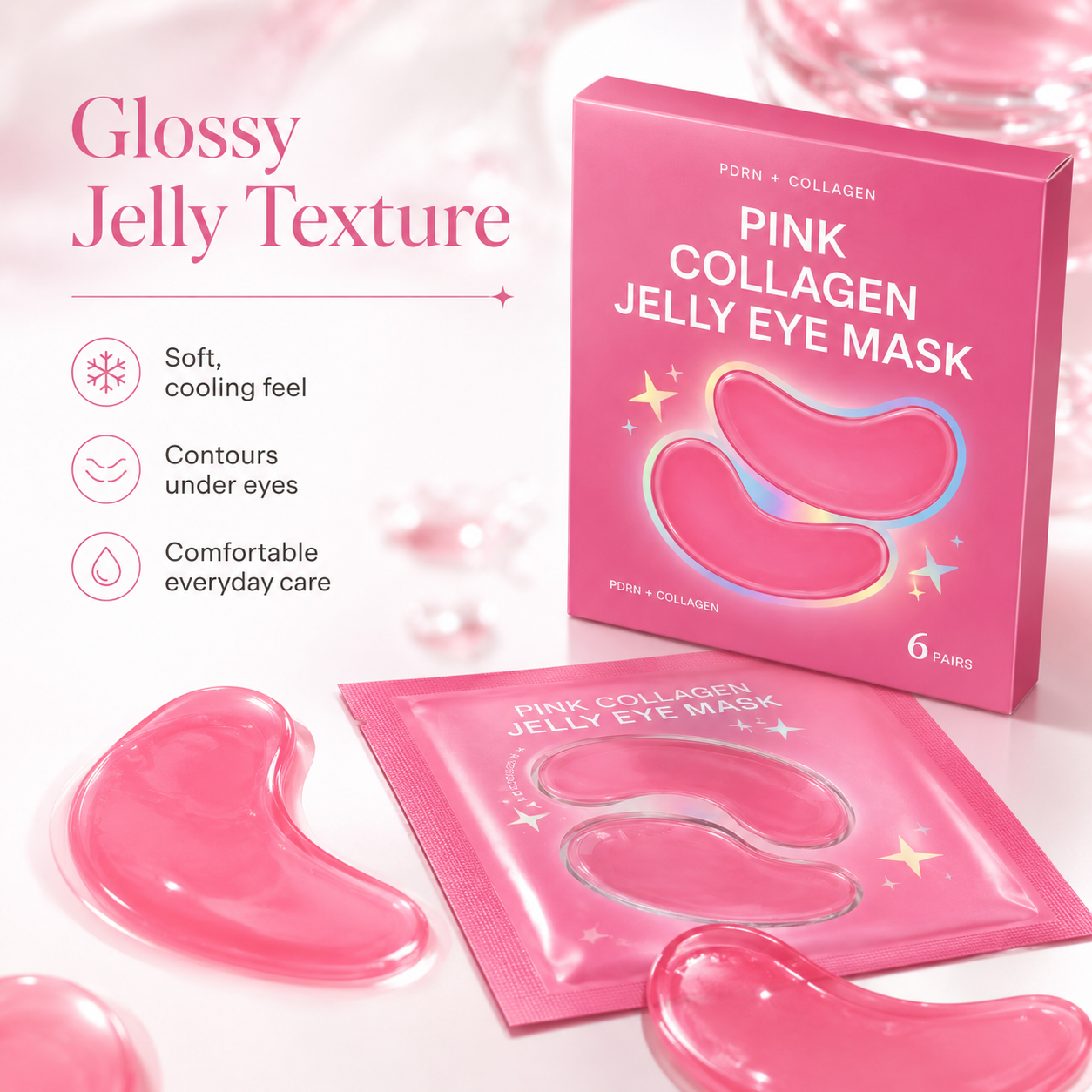 PDRN Pink Collagen Hydrogel Eye Patches