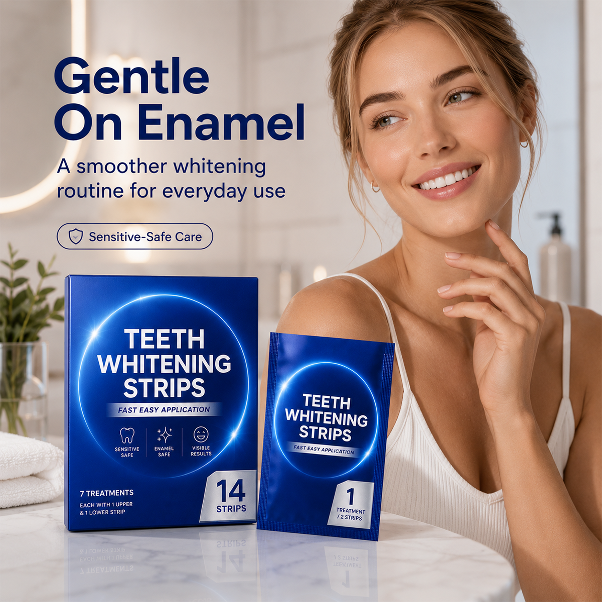 14 Count Premium Teeth Whitening Strips for Stain Removal