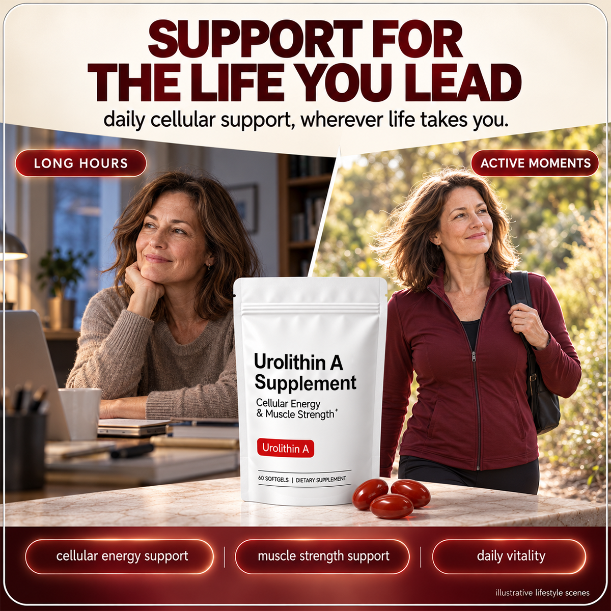 Urolithin A Softgels, Cellular Energy & Muscle Wellness Support