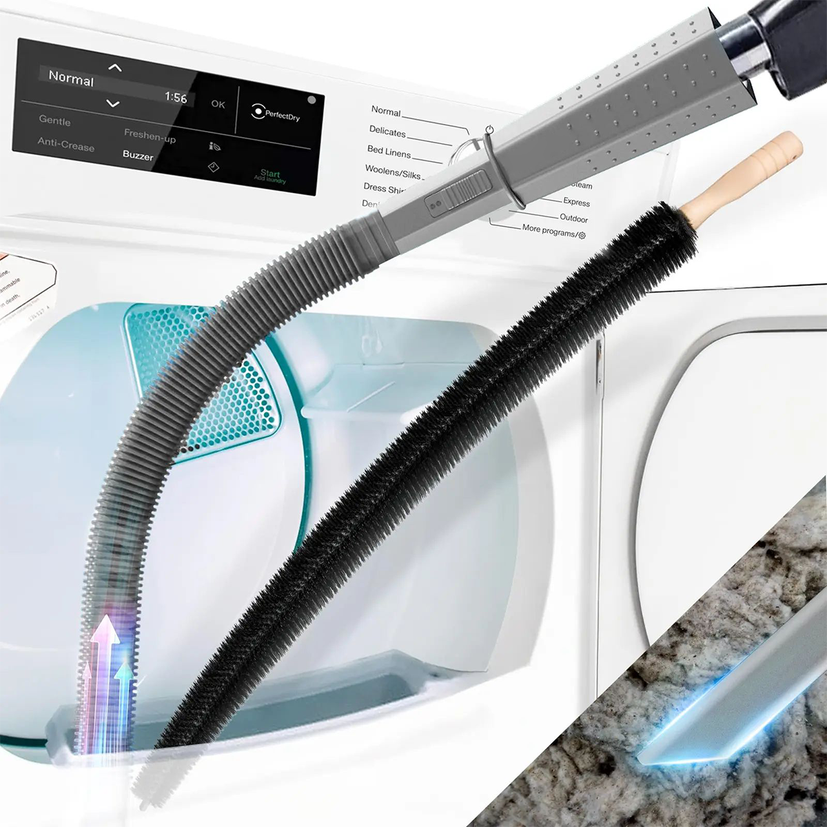 Universal Dryer Vent Lint Cleaner Brush Kit