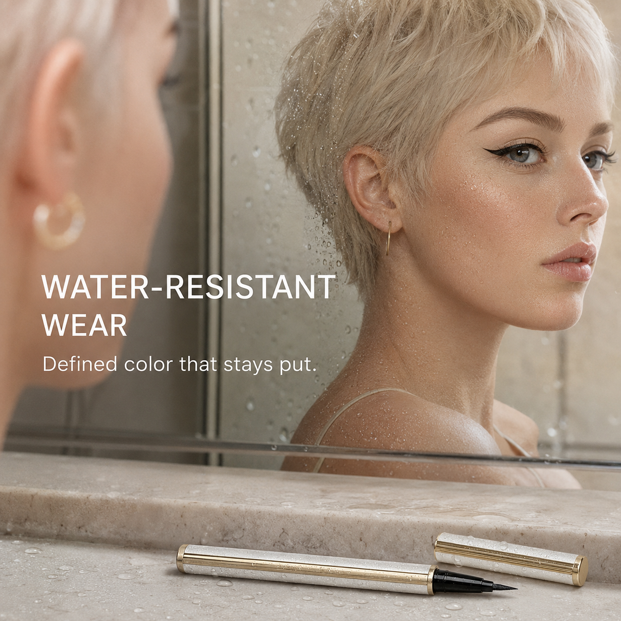 Water-resistant precision eyeliner result