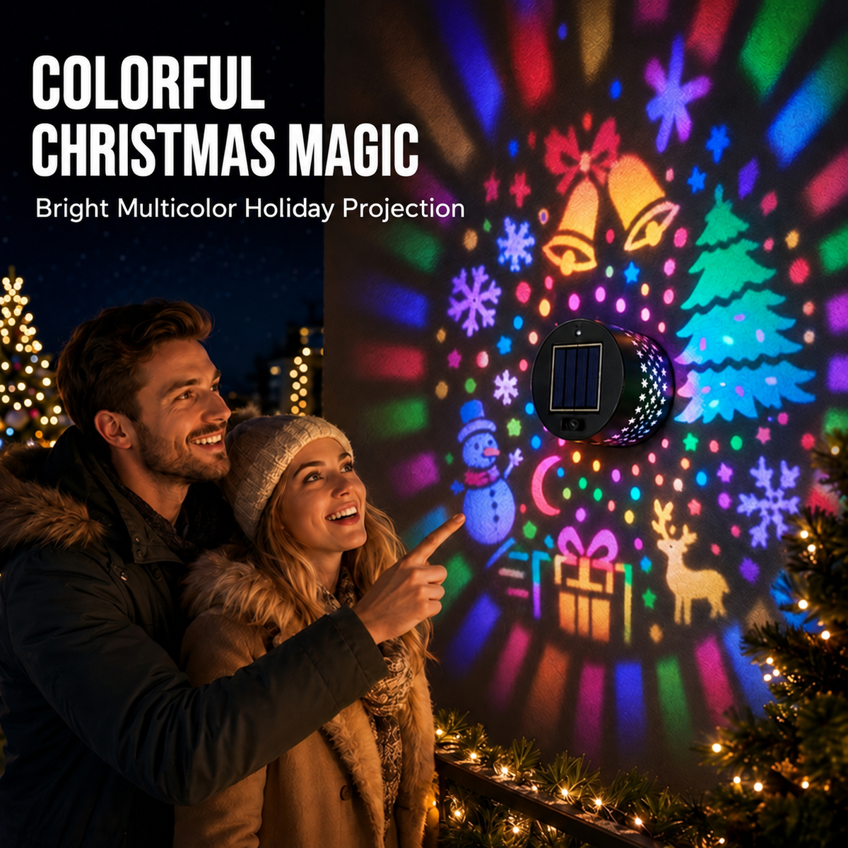 ☀️ Decorative Wall Light: Festive Light Patterns, IP65, Auto-On At Night