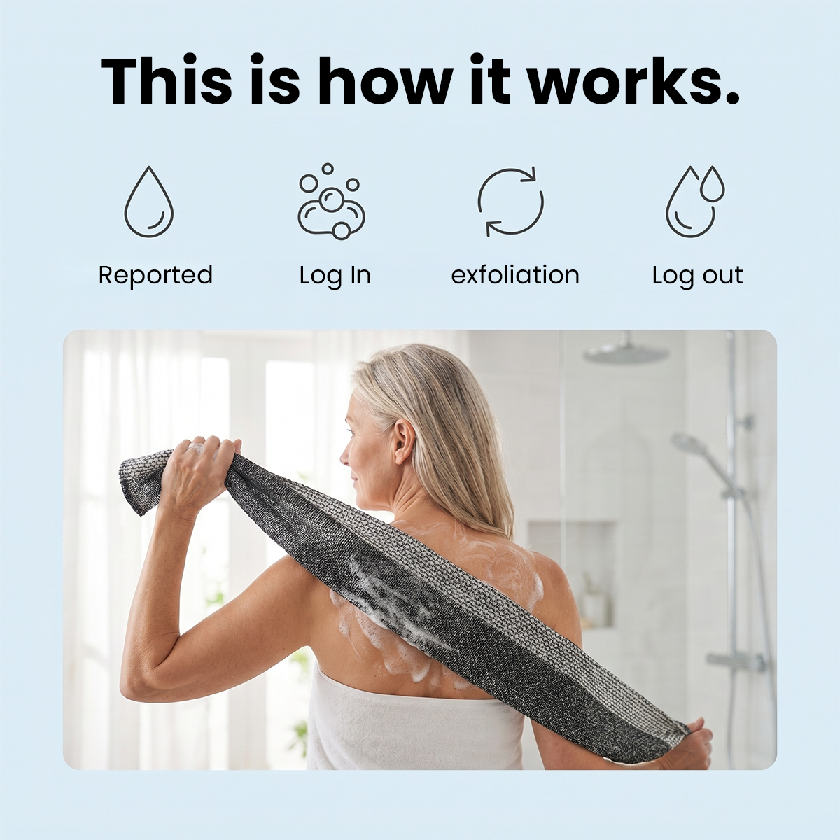 Silk Touch Gentle Exfoliating Shower Cloth