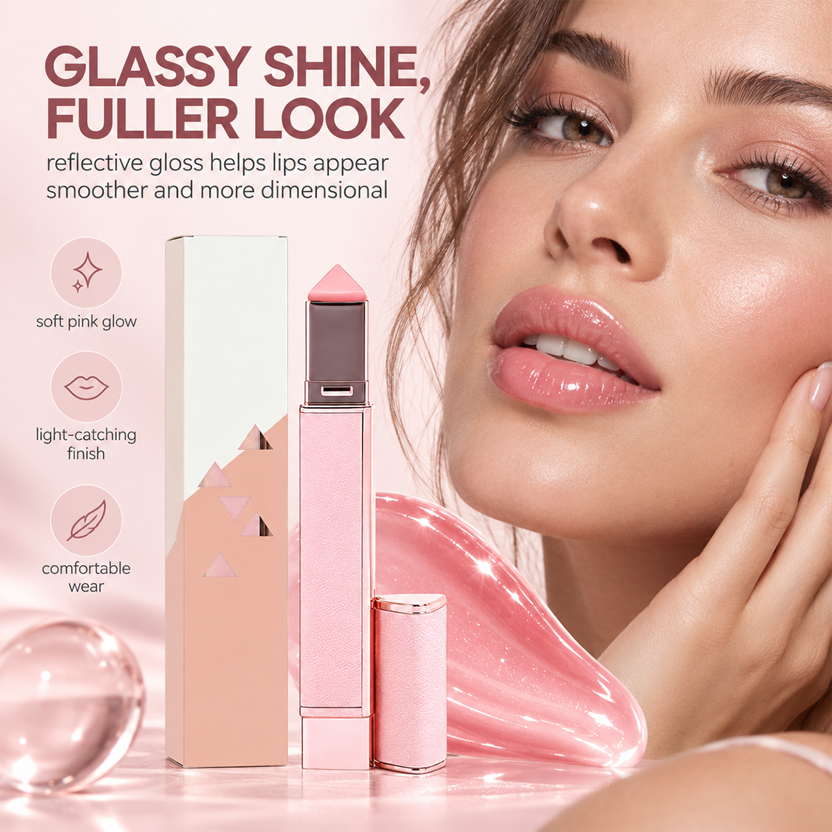 Hydrating Lip Plumping Glossy Lip Balm