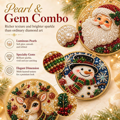 🎄DIY Diamond Painting Christmas Ornaments – 6Pc Set