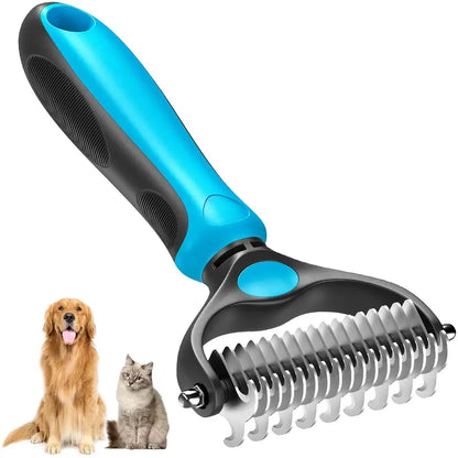 Double-Sided Deshedding Pet Brush – Dual-Sided, Ergonomic & Gentle for Dogs & Cats 🐶