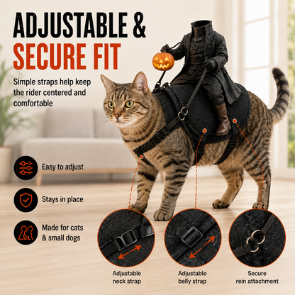 😺Headless Horseman Pet Halloween Costume🎃