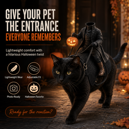 😺Headless Horseman Pet Halloween Costume🎃