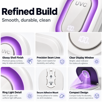 Automatic UV Toilet Care Light – Peel & Stick Installation