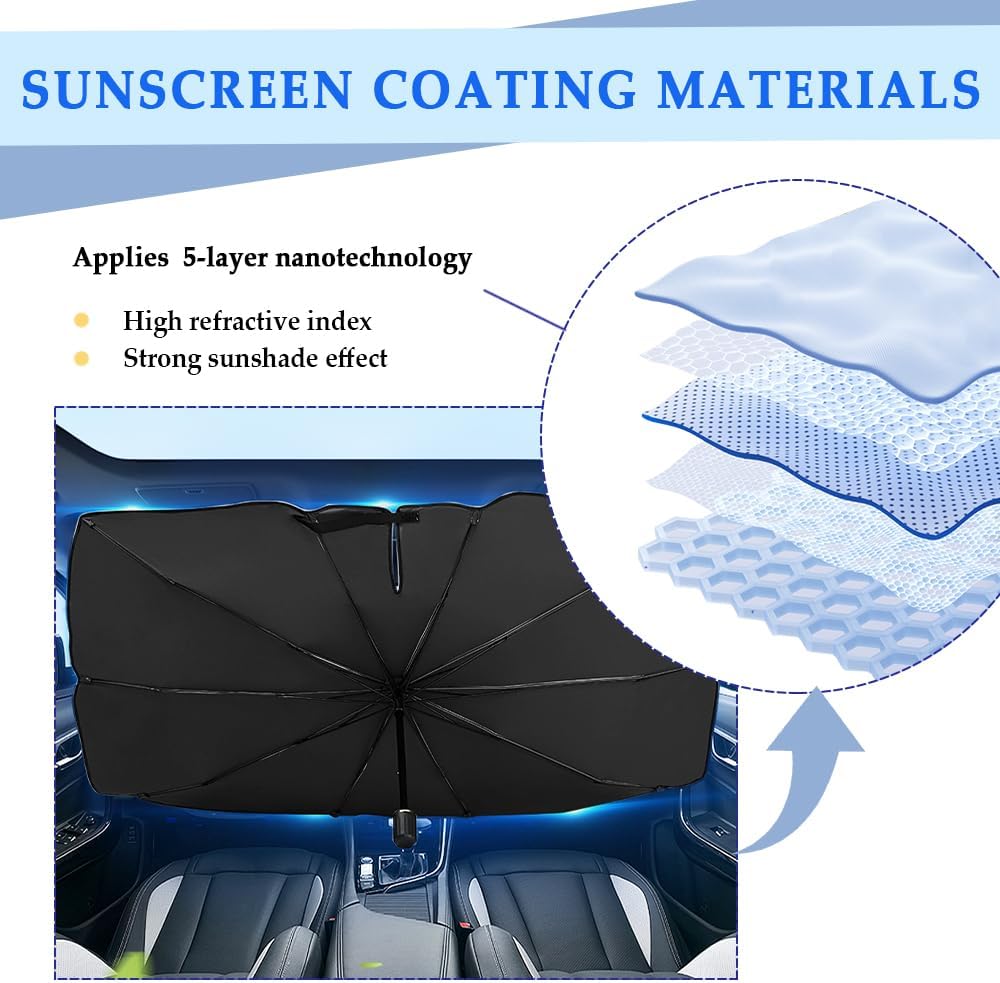 Upgraded Car Windshield Sun Shade Umbrella