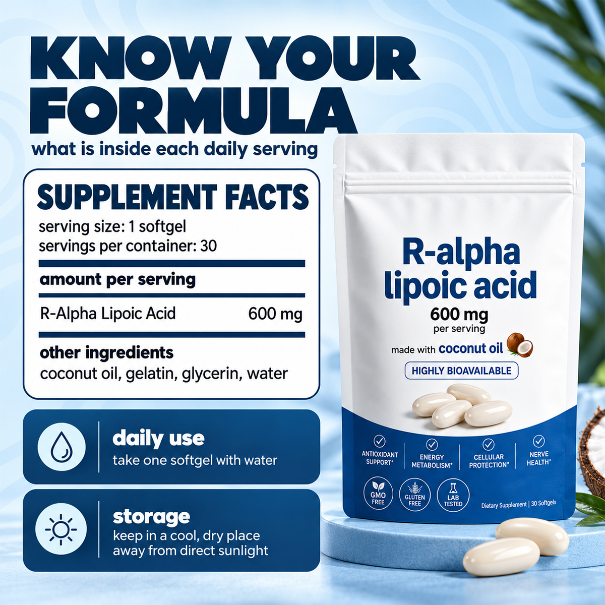 Max Potency R-Alpha Lipoic Acid — Blood Sugar Support