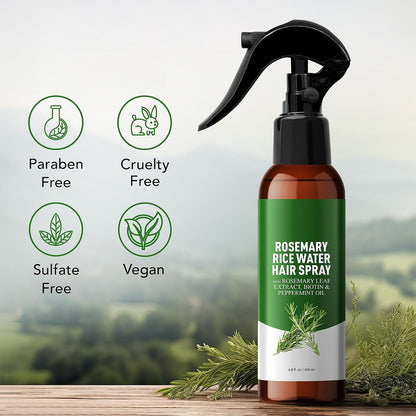 Rosemary Rice Water Hair Spray – Healthy Hair Growth & Scalp Nourishment