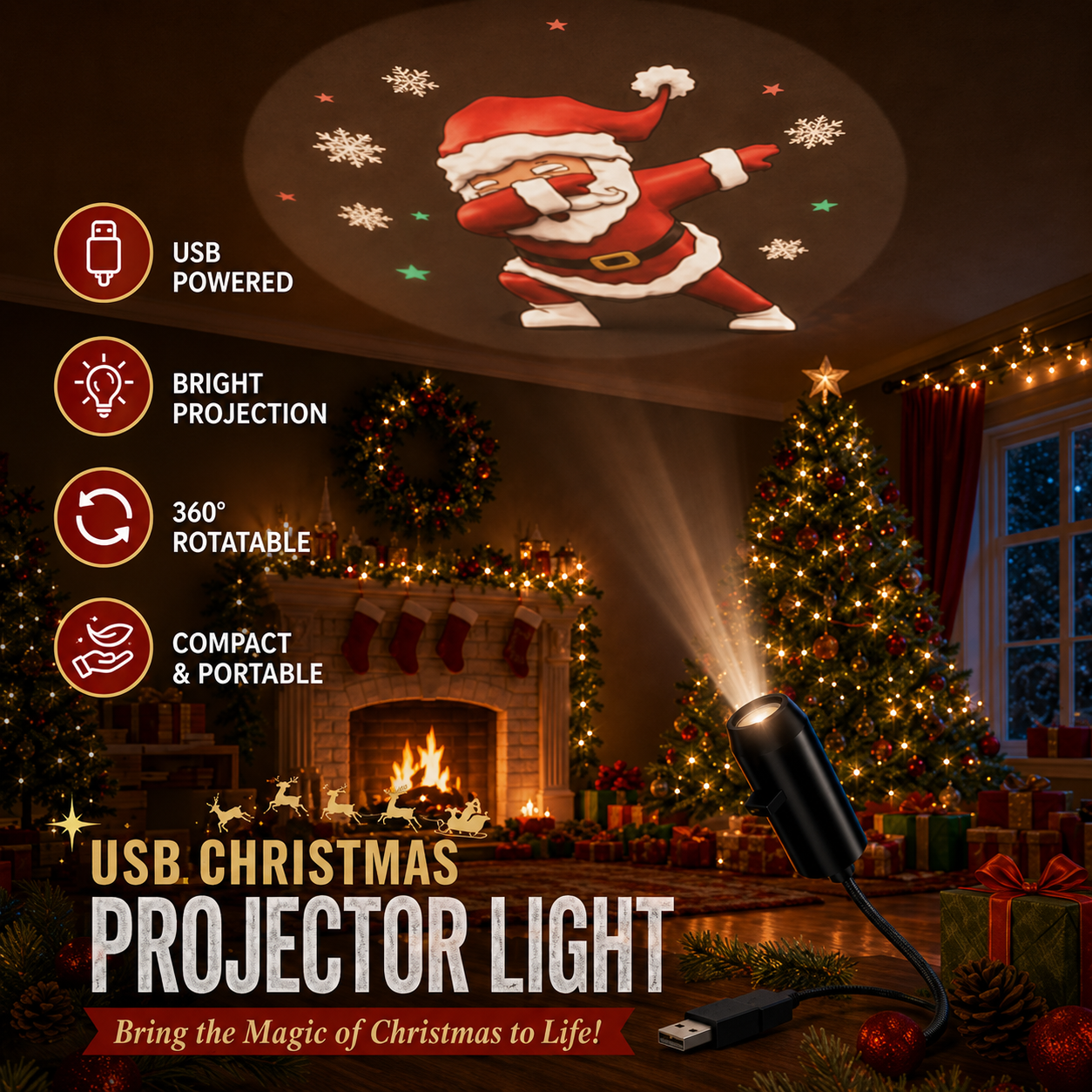 Christmas Light Projector – Instant Holiday Magic For Your Home & Yard