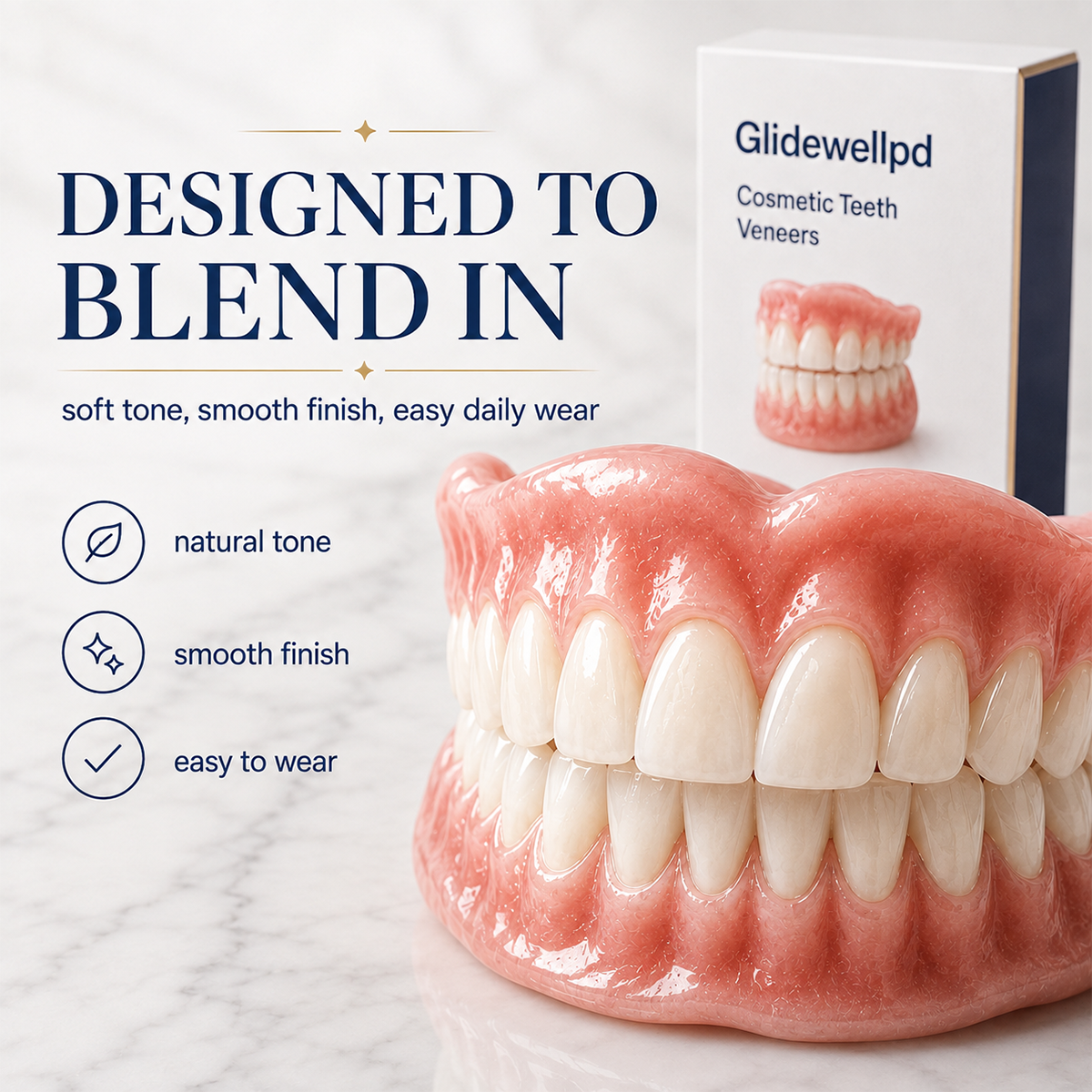 Comfort Full‑Cover Dentures for Senior Men