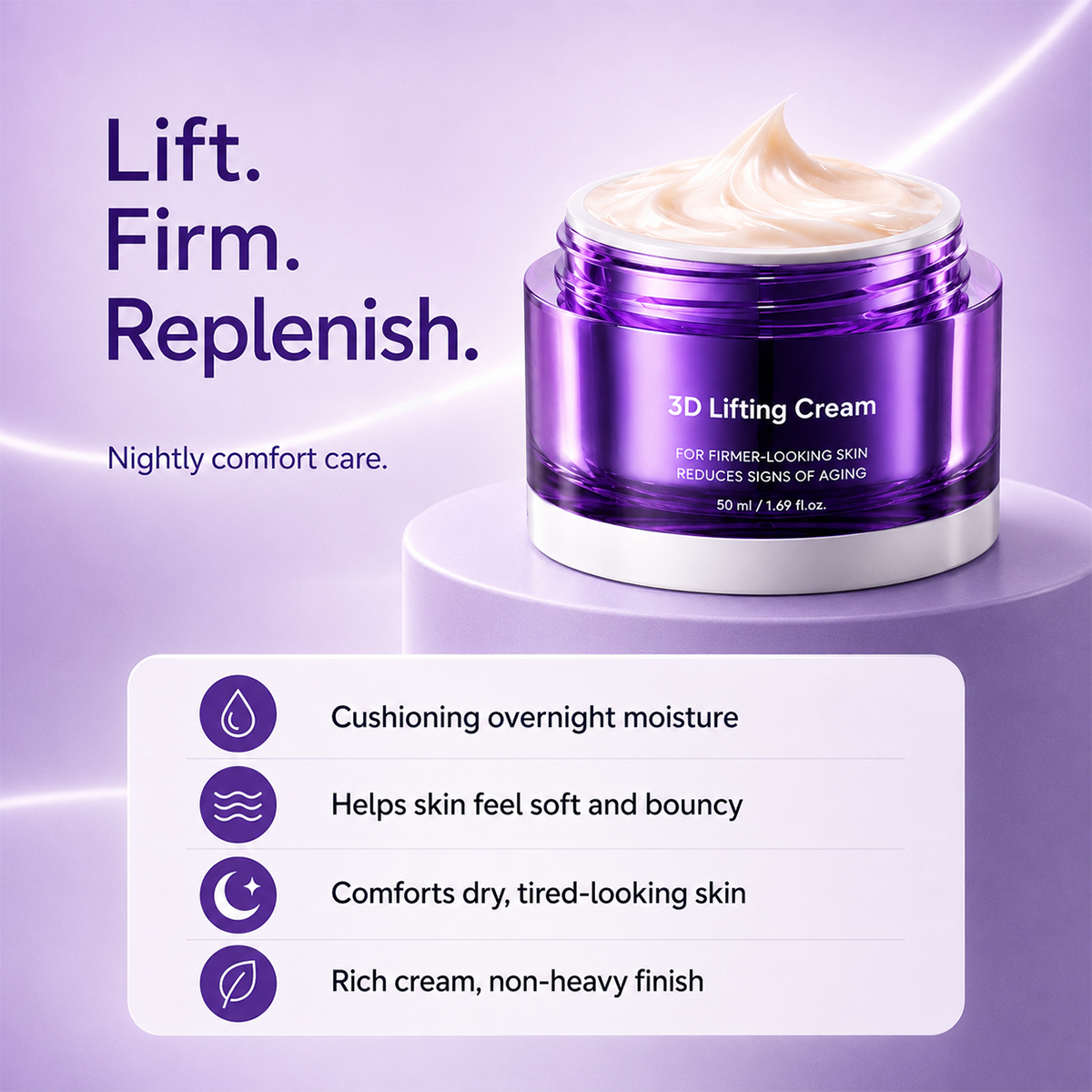 3D Lifting Cream | Advanced Korean Facial Night Cream 2026