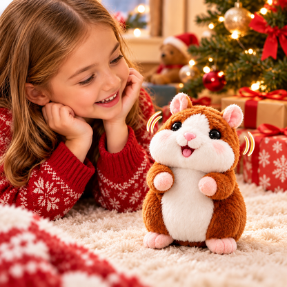 ✨Talking Hamster Plush – repeats whatever you say, auto head-shaking, hilarious fun for kids & adults.🎁