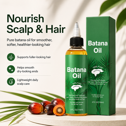 Natural Batana Oil from Honduras, Hair Care Oil for Frizz, Split Ends & Damaged Hair
