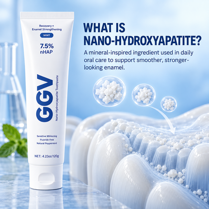 7.5% nHAP Fluoride‑Free Nano‑Hydroxyapatite Toothpaste, Mint