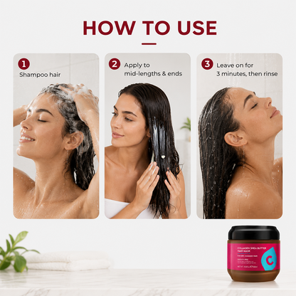 Collagen Shea Butter Hair Mask for Dry Damaged Hair, All Hair Types