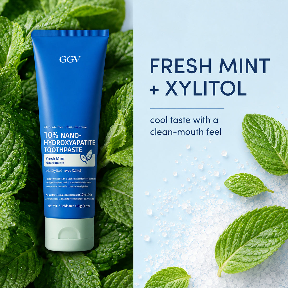 10% Nano Hydroxyapatite Whitening Toothpaste, Gentle Enamel Support