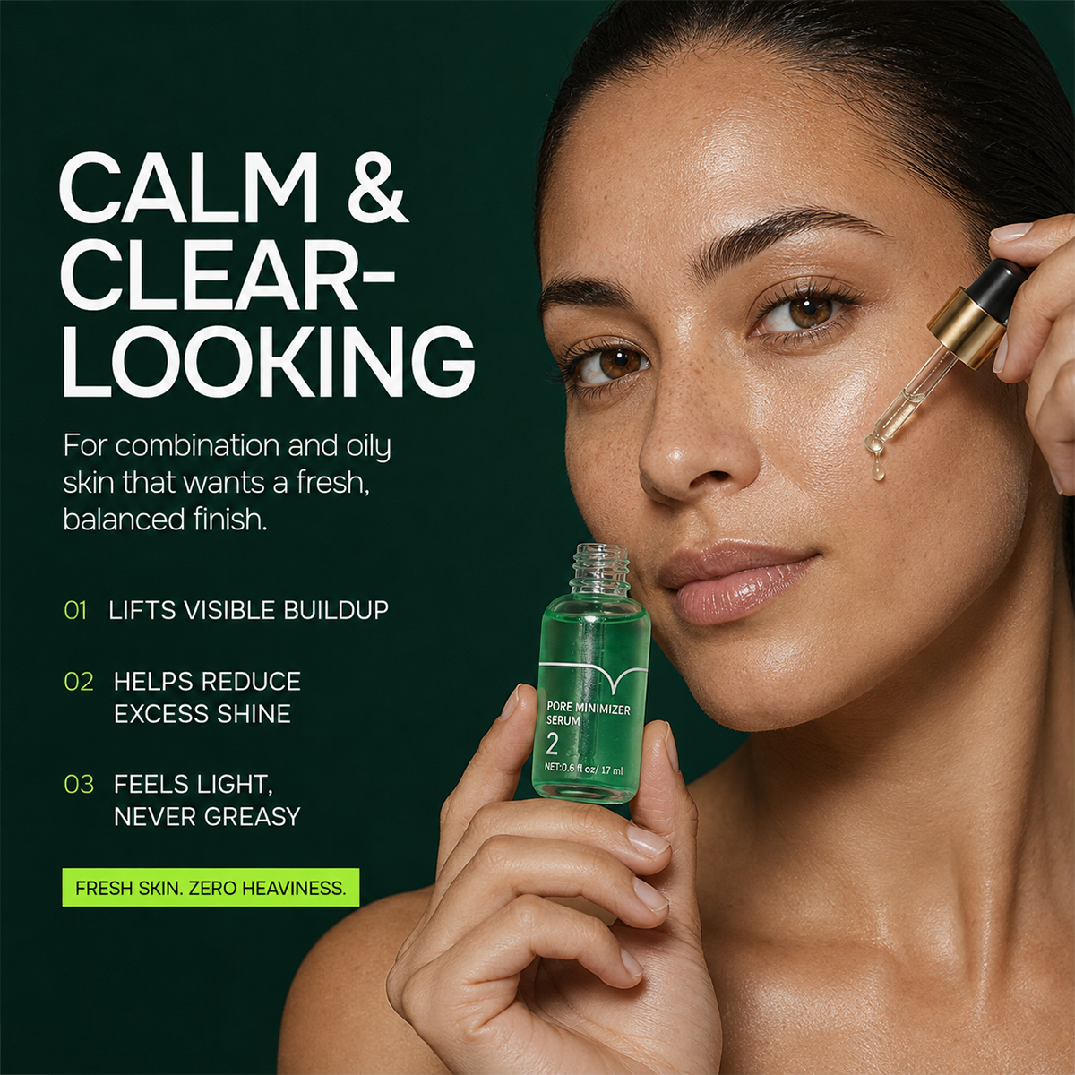 🍵Green Tea Blackhead Remover 100‑Sheet Nose Pore Strips & Pore Minimizer Serum