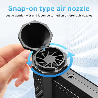 Powerful Turbo Mini Jet Fan, Rechargeable Portable Compact Handheld Fan