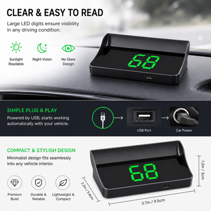 Head Up Display Car GPS Digital Speedometer