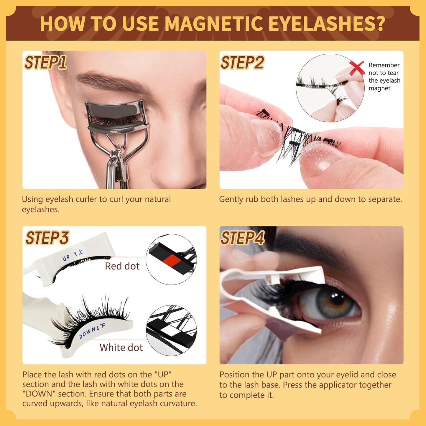 🤩Reusable Premium Self-Adhesive Eyelashes | Easy, Quick, Safe! 💖