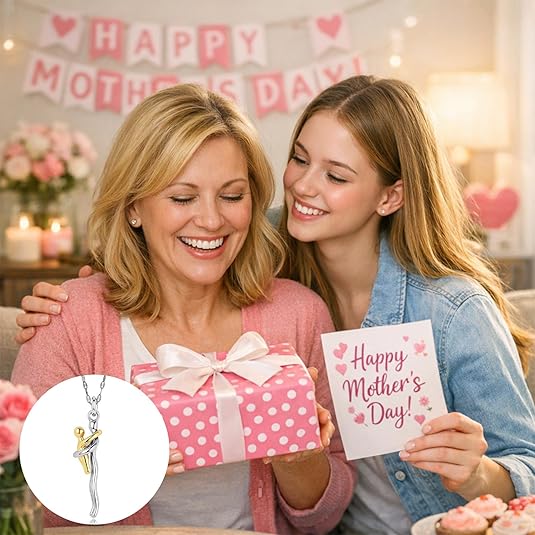 Mom Necklace – Mother & Child Pendant