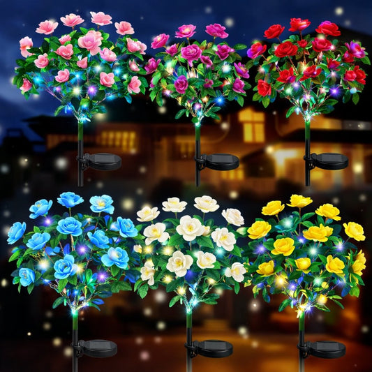 🌸✨ Memorial Garden Bloom Lights – Featuring Ultra-Realistic Artificial Petals, Solar-Powered & Weatherproof🏡🌪️