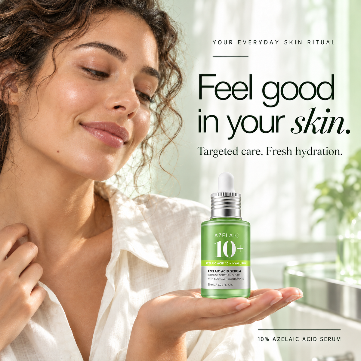 Azelaic Acid 10% + Hyaluronic Acid Soothing Serum, 30ml