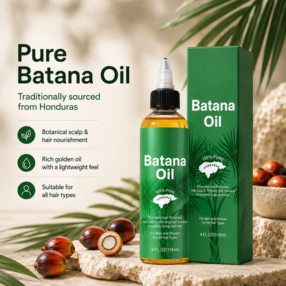 Natural Batana Oil from Honduras, Hair Care Oil for Frizz, Split Ends & Damaged Hair