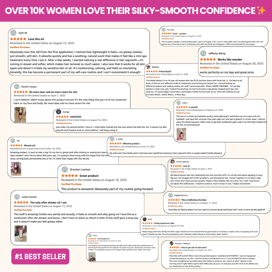 Cyperus Rotundus Oil for Hair Reduction