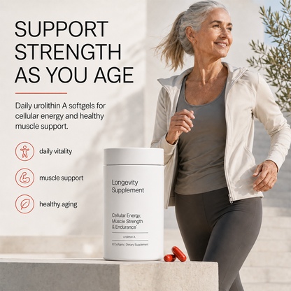 Urolithin A Softgels, Daily Dietary Supplement for Cellular Health, Muscle & Healthy Aging Support