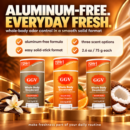 ✨Aluminum-Free Solid Deodorant Stick, Gentle Odor Care for Body Freshness