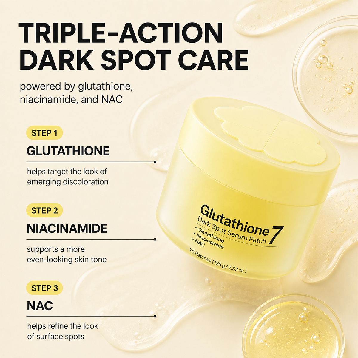 Glutathione Hydrogel 7 Dark Spot Serum Patch