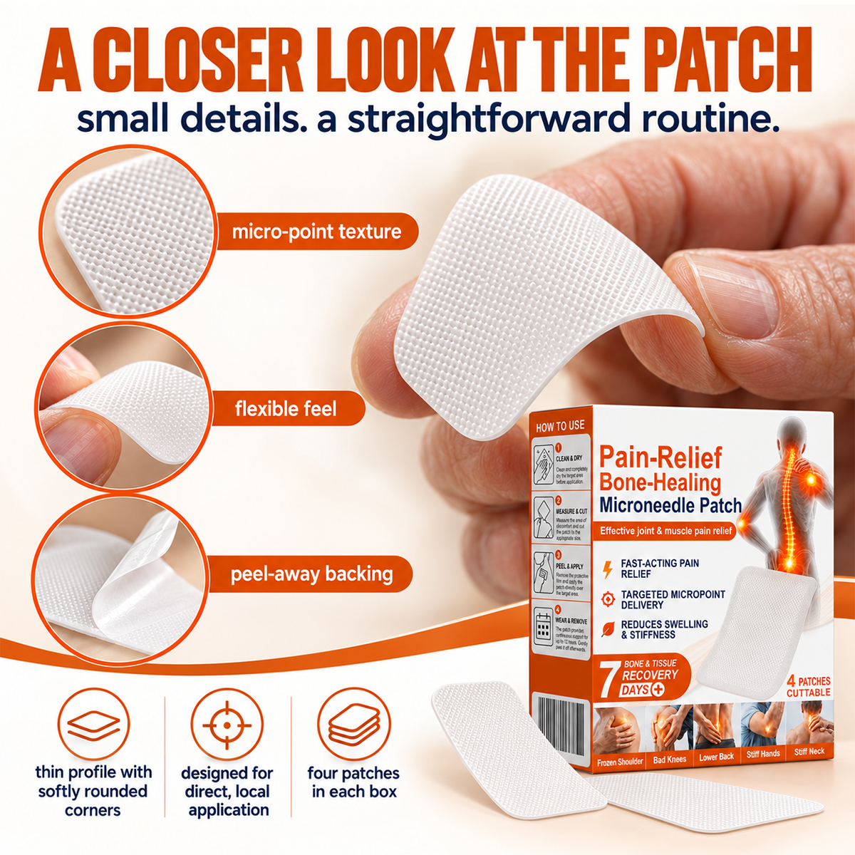 Advanced Micro-Delivery Technology: Pain-Relief Bone-Healing Microneedle Patch