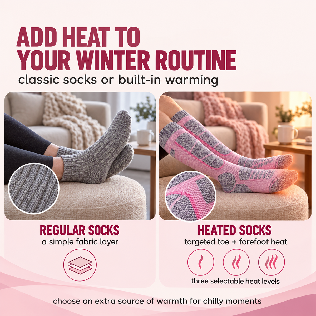 Rechargeable Heated Socks