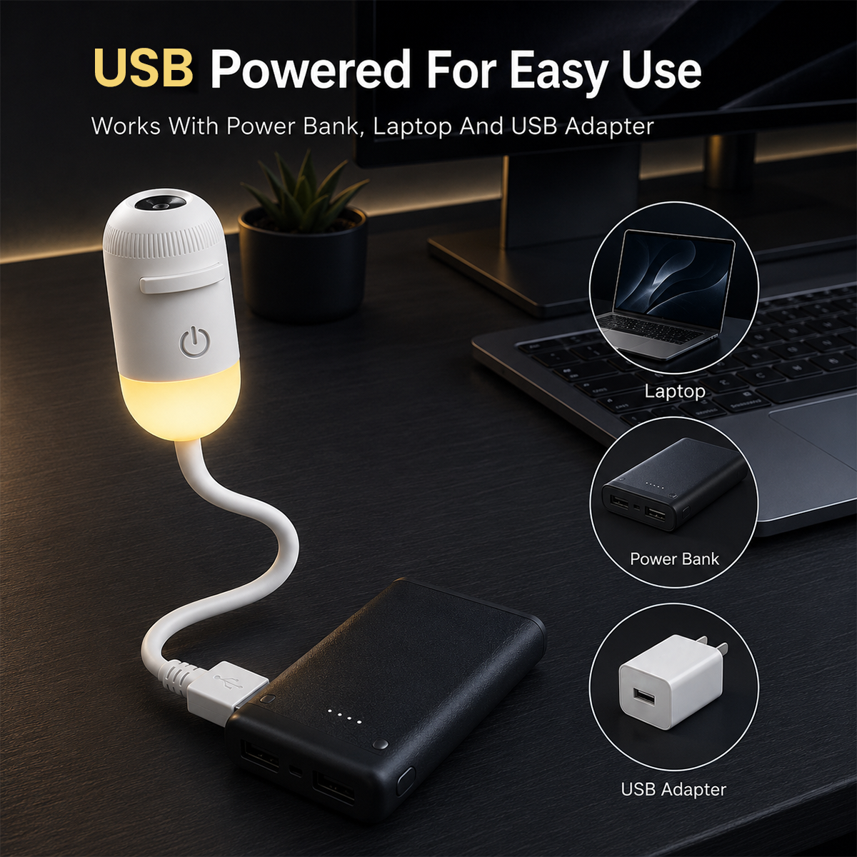 2-in-1 Galaxy Star Projector USB Night Light for Indoor Decor