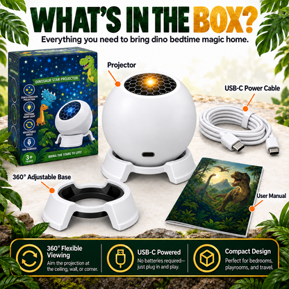 360° Dinosaur Star Projector – Turn Bedtime Into an Adventure
