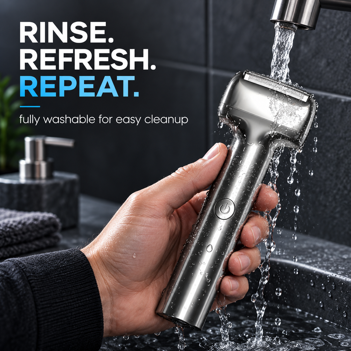 Men's Rechargeable Foil Electric Shaver, Cordless Portable Wet & Dry Beard Razor for Daily Grooming