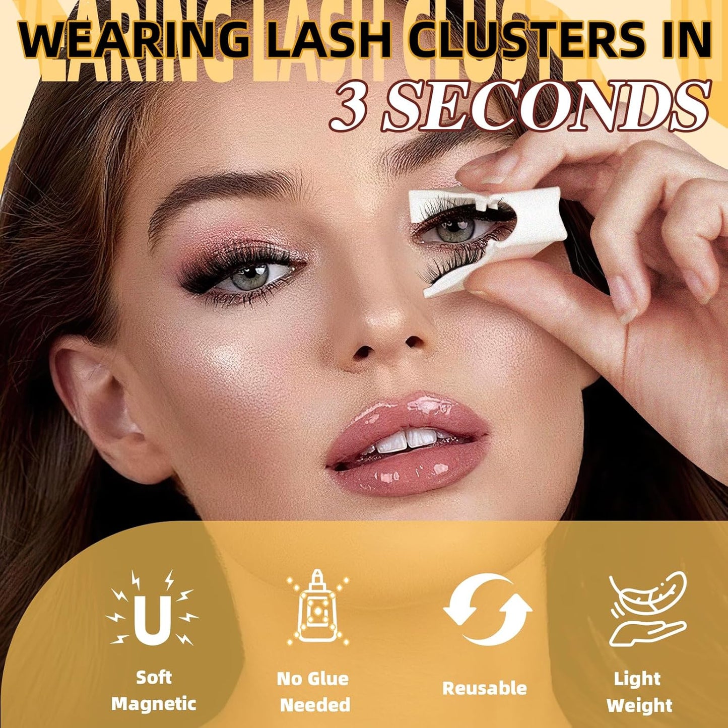 🤩Reusable Premium Self-Adhesive Eyelashes | Easy, Quick, Safe! 💖