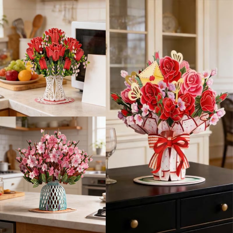 🌼💌 FOREVER-BLOOMING 3D VALENTINE'S POP-UP CARD