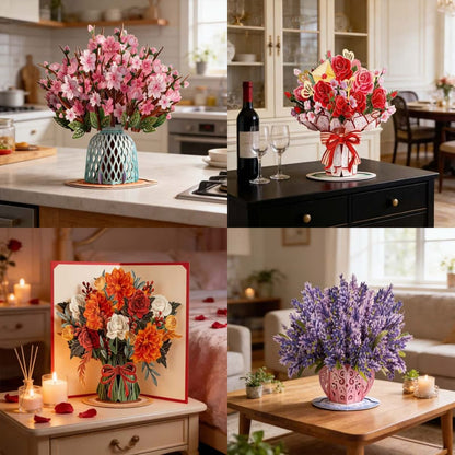 🌼💌 FOREVER-BLOOMING 3D VALENTINE'S POP-UP CARD