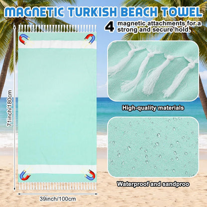 Lightweight Flat Weave XL Beach Towel for Pool, Travel & Summer Use