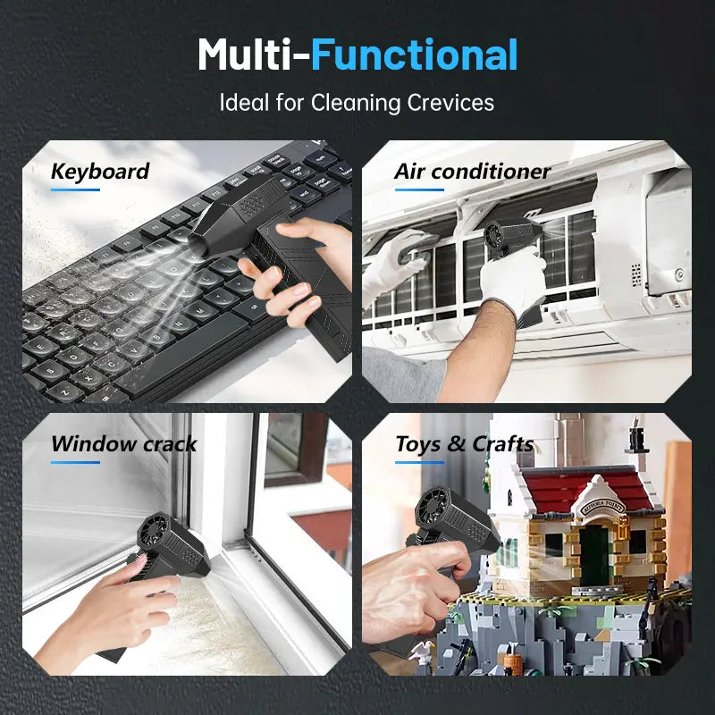Powerful Turbo Mini Jet Fan, Rechargeable Portable Compact Handheld Fan
