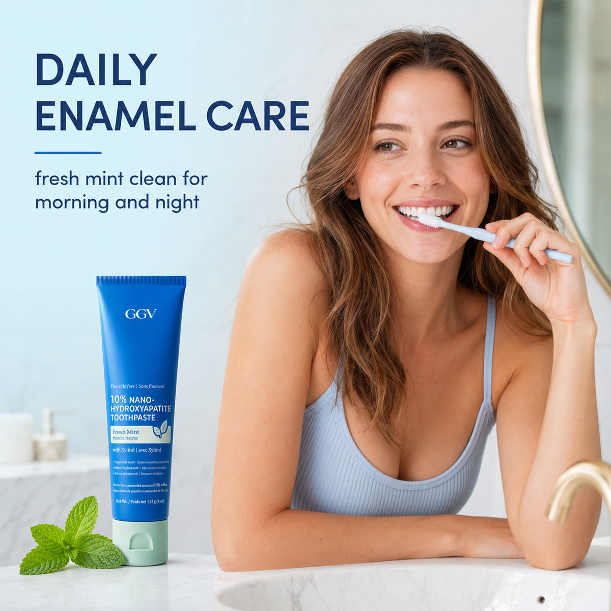 10% Nano Hydroxyapatite Whitening Toothpaste, Gentle Enamel Support