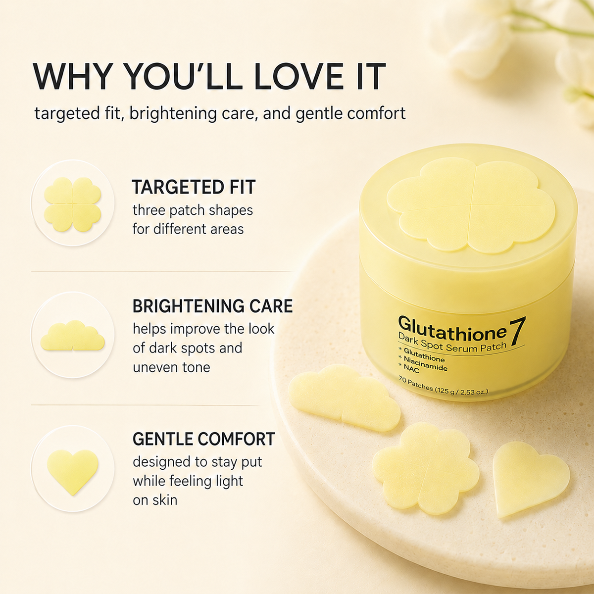 Glutathione Hydrogel 7 Dark Spot Serum Patch